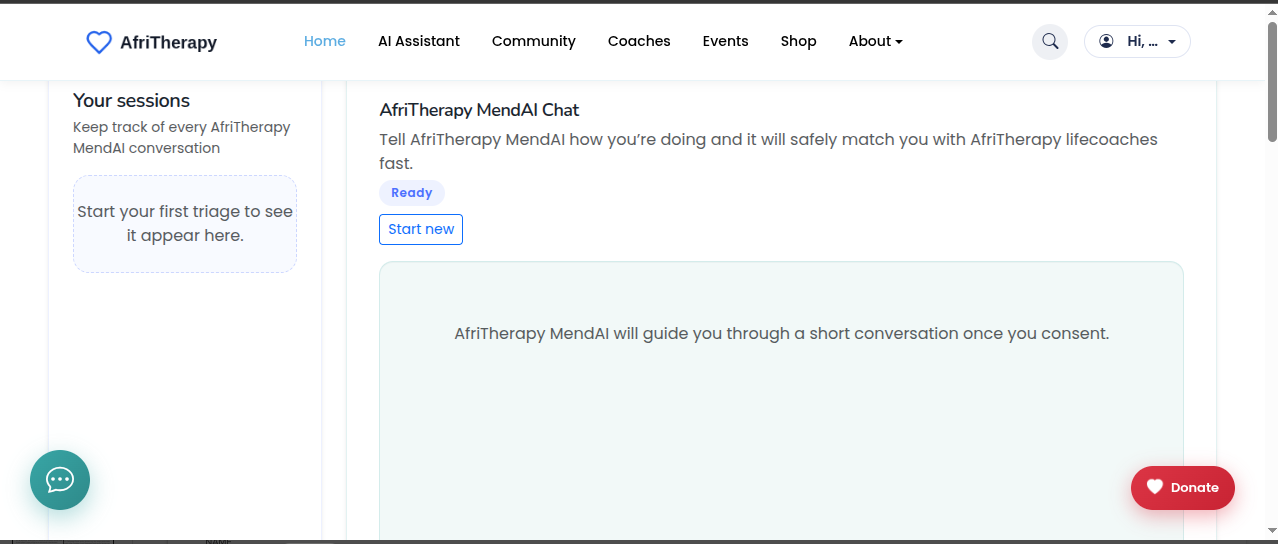 AfriTherapy AI illustration